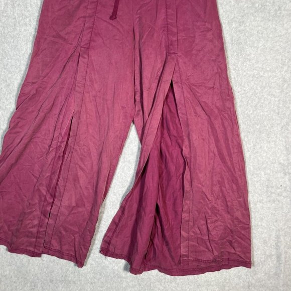 Free People Movement Ab Tracker Pants Womens Small Acai Wide Leg Split Flowy - Picture 5 of 16